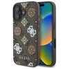Guess GUHMP16SP4PWPW iPhone 16 6.1 brązowy/brown hardcase Peony On 4G Background MagSafe